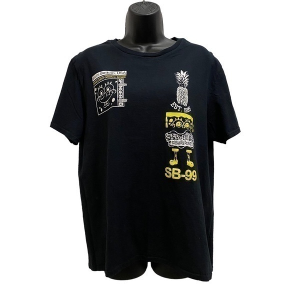 Nickelodeon SpongeBob SquarePants EST 1999 Black Graphic T-Shirt Size Large